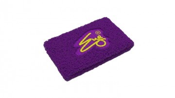 Eye Wristband Purple with Yellow Logo 2szt